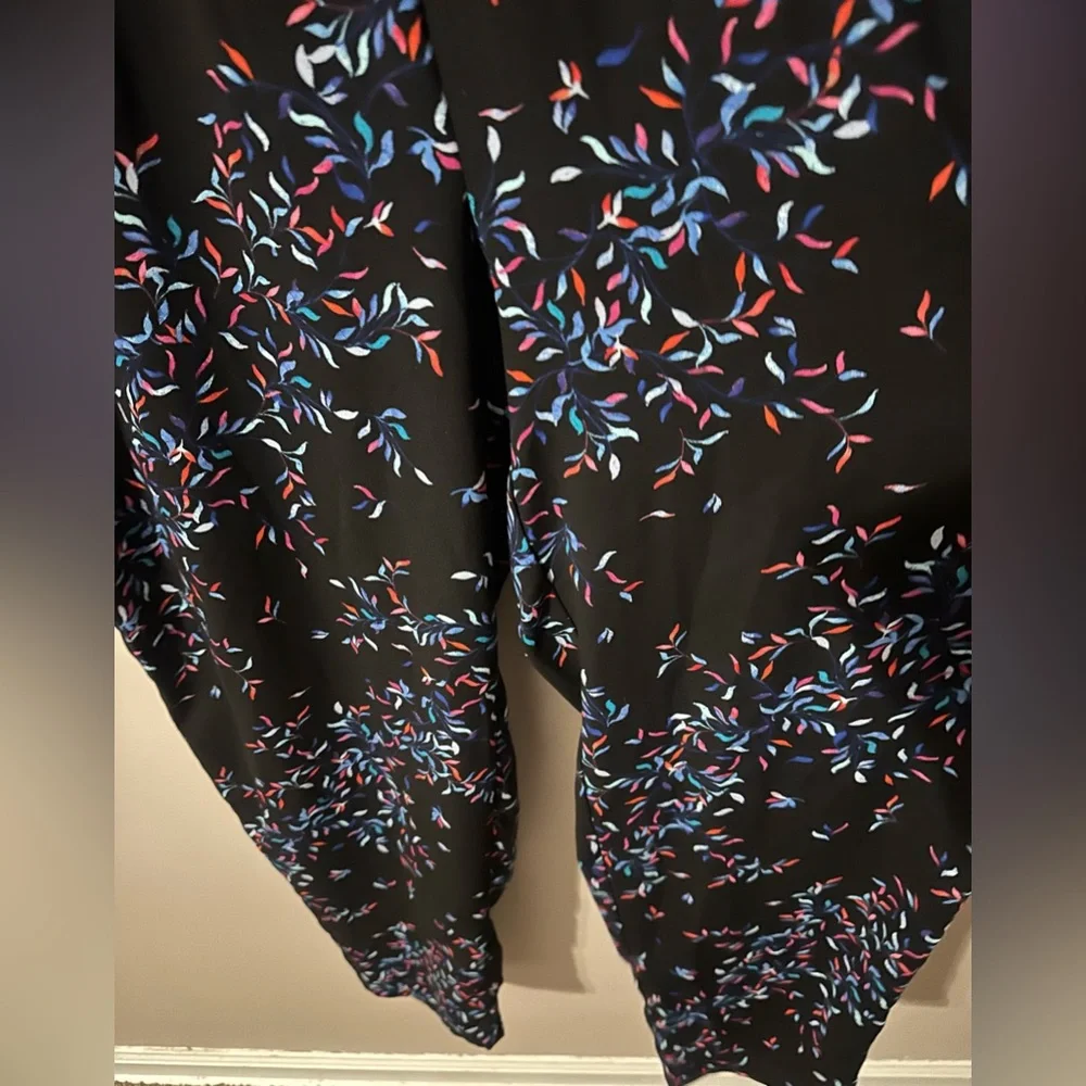 APT 9, size LARGE Elegant Black Floral romper.